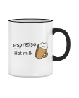 Puodelis espresso hot milk Puodelis espresso hot milk